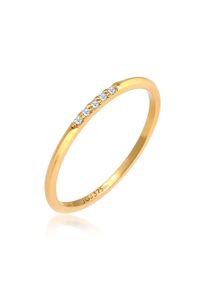 Ring-Set Elli DIAMONDS "Ring Bandring Verlobung Diamanten Elegant Fein 375 Gold" Gr. 58, gold, Fingerringe, Damen, 58, Gelbgold 375, Ring-Set