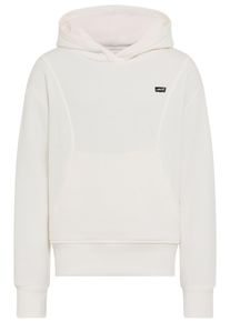 Kapuzensweatshirt LEVI'S KIDS "LVG BATWING PATCH HOODIE", M&auml;dchen, Gr. 4 (104), gardenia, Sweatware, Obermaterial: 60% Baumwolle, 40% Polyester, unifarben, B&uuml;ndchen mit Daumenl&ouml;chern, Sweatshirts Kapuzensweatshirt, mit Daumenloch