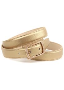 Lederg&uuml;rtel Anthoni Crown, Damen, Gr. 85, gold, Rindsleder, G&uuml;rtel Lederg&uuml;rtel