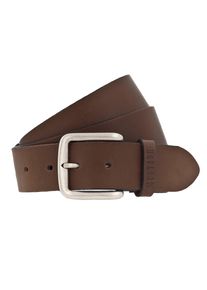 Lederg&uuml;rtel Mustang, Herren, Gr. 11,5, braun, Rindsleder, unifarben, G&uuml;rtel Lederg&uuml;rtel, Klassische Dornschlie&szlig;e in leichter Used-Optik, 4 cm