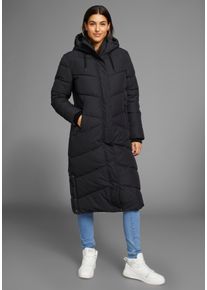 Steppmantel Polarino, Damen, Gr. 36 (S), schwarz, Obermaterial: 100% Polyester. Futter: 100% Polyester. Futter R&uuml;ckenteil: 100% Polyester. Wattierung: 100% Polyester, oversize extralang, Rippb&uuml;ndchen, M&auml;ntel Steppmantel, aus wasserdichtem & windabweisenden Obermaterial, oversize Form