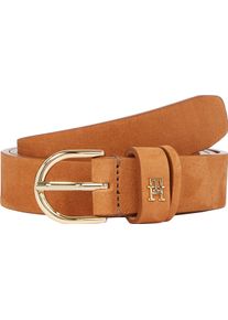 Lederg&uuml;rtel Tommy Hilfiger "ESSENTIAL EFFORTLESS 2.5 cm breit NUBUCK", Damen, Gr. 90, cinnamon bark, Rindsleder, unifarben, G&uuml;rtel Lederg&uuml;rtel, Gr&ouml;&szlig;enverstellbar