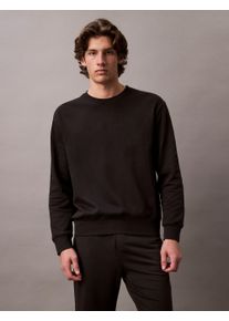 Sweatshirt "SWEATSHIRT", Herren, Gr. M (50), schwarz, Sweatware, Obermaterial: 98% Baumwolle, 2% Polyester, Calvin Klein Underwear, Basic, Rundhals, B&uuml;ndchen, Sweatshirts Sweatshirt, mit Logo-Stickerei