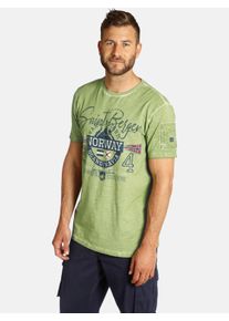 T-Shirt Jan Vanderstorm "T-Shirt HELGO", Herren, Gr. L, gr&uuml;n, Obermaterial: 100% Baumwolle CO., comfort fit normal, Rundhals, Shirts T-Shirt