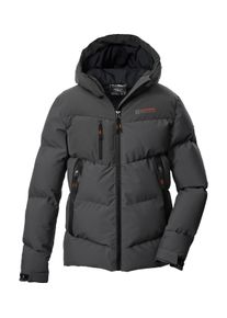 Steppjacke Killtec "KOW 230 BYS QLTD JCKT", Jungen, Gr. 128, grau (anthrazit), Obermaterial: 100% Polyester;Futter: 100% Polyester;F&uuml;llung: 100% Polyester, Jacken Steppjacke, Winddichte, wasserabweisende Kinderjacke mit verstellbaren B&uuml;ndchen