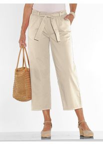 Schlupfjeans Classic Basics, Damen, Gr. 46, Normalgr&ouml;&szlig;en, beige (sand), 100% Baumwolle, unifarben, 7/8-L&auml;nge, Jeans Schlupfjeans
