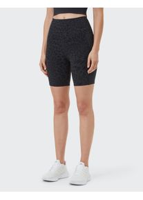 Funktionstights Venice Beach "TIGHTS SHORTS GLENDALE", Damen, Gr. S (38), N-Gr, braun (aop_dynamic leo), Obermaterial: 83% Polyester, 17% Elasthan, Hosen Funktionstights