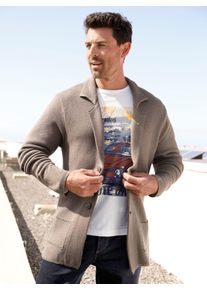 Cardigan Marco Donati, Herren, Gr. 60/62, rot (dunkelrot, meliert), 50% Baumwolle, 50% Polyacryl, meliert, Strickjacken Cardigan