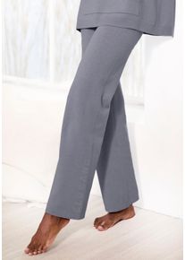 Strickhose ELBSAND, Damen, Gr. 44/46, N-Gr, blau (rauchblau meliert), Feinstrick, Obermaterial: 50% Viskose (LENZING&trade;), 50% Polyester, meliert, unifarben, bequem, Hosen Strickhose, aus hochwertigen Strick