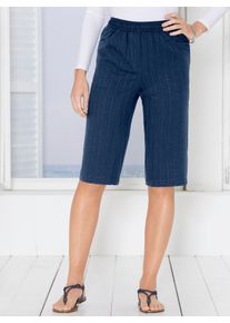 Bermudas Classic Basics, Damen, Gr. 46, Normalgr&ouml;&szlig;en, blau (marine), 100% Polyester, unifarben, kurz, Hosen Bermudas