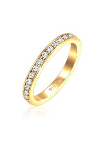 Silberring Elli "Ring Memoire Verlobung Kristalle 925 Silber" Gr. 62, gold, Fingerringe, Damen, 62, Silber 925 (Sterlingsilber), Silberring