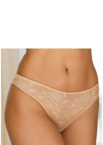 String Lascana, Damen, Gr. 32/34, braun (toffee), Spitze, Obermaterial: 85% Polyamid, 15% Elasthan, Unterhosen String, aus feiner, flacher Spitze, Topseller