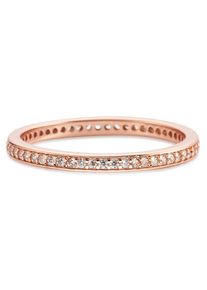 Fingerring Bruno Banani "Schmuck Geschenk Silber 925 Damenring Memoire Eternity" Gr. 56, rosa (ros&eacute;goldfarben, kristallwei&szlig;), Fingerringe, Damen, 56, Silber 925 (Sterlingsilber), 2,1mm, Fingerring, mit Zirkonia (synth.)