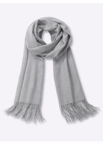 Modeschal Heine, Damen, grau (steingrau), Viskose, Modet&uuml;cher Modeschal