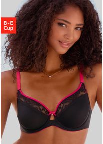 B&uuml;gel-BH Vivance, Damen, Gr. 90, Cup C, schwarz, Spitze, Obermaterial: 86% Polyamid, 14% Elasthan, BHs B&uuml;gel-BH, mit B&uuml;gel und h&uuml;bschen Spitzeneins&auml;tzen, Dessous