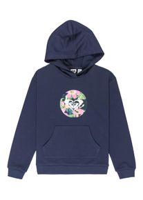 Hoodie Roxy "Rg Surf Hibiscus", M&auml;dchen, Gr. 8(125-130cm), blau (mood indigo), 60% Baumwolle, 40% Polyester, Sweatshirts Hoodie