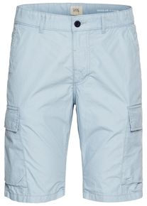Bermudas Camel Active "Cargo-Bermudas", Herren, Gr. 32, N-Gr, blau (smoke blau), Web, Obermaterial: 100% Baumwolle, unifarben, regular fit knielang, Hosen Bermudas, Sommerhose mit Cargo-Taschen