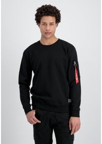 Sweater Alpha Industries "Dragon EMB Sweatshirt", Herren, Gr. S, schwarz, Obermaterial: 80% Baumwolle, 20% Polyester, regular fit, Sweatshirts Sweater