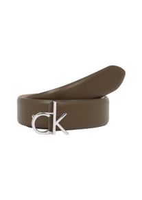 Lederg&uuml;rtel Calvin Klein "CK BUCKLE BELT 3.0_SMOOTH", Damen, Gr. 90, braun (nuthatch), Rindsleder, unifarben, G&uuml;rtel Lederg&uuml;rtel, mit CK-Logoschlie&szlig;e