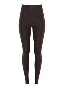 Leggings WINSHAPE "Functional Comfort HWL117C", Damen, Gr. XXL, Normalgr&ouml;&szlig;en, espresso, 85% Polyester, 15% Elasthan, Hosen Leggings, mit V-Shape Applikation und Core-Bund