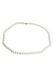 Perlenkette OSTSEE-SCHMUCK "- Ingrid 6 - Gold 585/000 - Zuchtperle" Gr. 45, wei&szlig;, Halsketten, Damen, 45, Gelbgold 585, Perlenkette