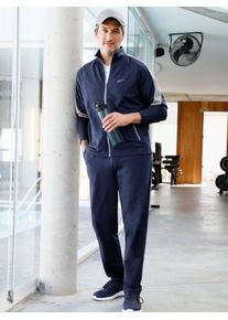 Sportanzug, Herren, Gr. 48/50, blau (marine, grau), 50% Baumwolle, 50% Polyester, Sportanz&uuml;ge Sportanzug