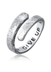 Silberring HAZE & GLORY "Ring Wickeldesign 925 Sterling Silber - Never Give Up Ring" Gr. 60, silber, Fingerringe, Damen, 60, Silber 925 (Sterlingsilber), Silberring