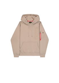 Hoodie Alpha Industries "Embroidery Hoodie", Herren, Gr. S, beige (vintage sand), Obermaterial: 80% Baumwolle, 20% Polyester, regular fit, Sweatshirts Hoodie