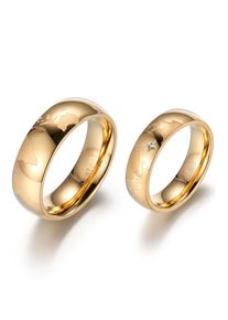 Partnerring Firetti "Schmuck Geschenk "LIEBE" Earth" Gr. 62, gold (gelbgoldfarben), Fingerringe, Damen, 62,mit Zirkonia, Edelstahl, 6,1mm, Partnerring, mit oder ohne Zirkonia (synth.)