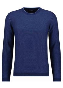 Rundhalspullover Ragman, Herren, Gr. 54, blau (marineblau), Strick, 95% Baumwolle 5% Cashmere, ohne Ausschnitt, Pullover Rundhalspullover
