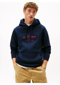 Kapuzensweatshirt Tommy Hilfiger "OVAL GRAPHIC HOODIE", Herren, Gr. XXL, desert sky, Sweatware, Obermaterial: 63% Baumwolle, 37% Polyester, unifarben, regular fit normal, Rundhals, eingesetzt Rippb&uuml;ndchen, Sweatshirts Kapuzensweatshirt, Regular fit