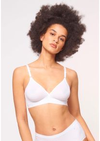 B&uuml;gelloser BH Triumph "Micro Fun", Damen, Gr. 80, Cup D, wei&szlig;, Microtouch, Obermaterial: 82% Polyamid, 18% Elasthan (LYCRA), BHs B&uuml;gelloser BH, nahtlos vorgeformte Cups, Topseller