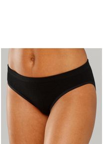 Slip Lascana, Herren, Gr. 36/38, schwarz, Jersey, Obermaterial: 58% Baumwolle, 39% Polyamid, 3% Elasthan, figurbetont, Unterhosen Slip, aus angenehm weicher Baumwolle, Topseller