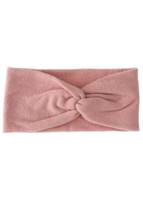 Stirnband Zwillingsherz "Classic", Damen, altrosa, Strick, Kaschmir, M&uuml;tzen Stirnband, Knoten vorn, Cashmere, Feinstrick