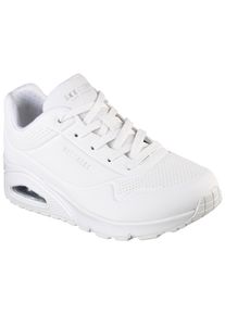 Sneaker Skechers "Street Uno - Stand on Air", Damen, Gr. 40, wei&szlig;, Lederimitat, unifarben, Schuhe Sneaker, Freizeitschuh, Halbschuh, Schn&uuml;rschuh mit Memory Foam, Topseller