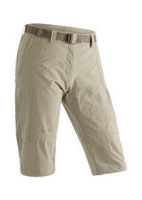 Caprihose Maier Sports "Kluane", Damen, Gr. 42, Normalgr&ouml;&szlig;en, braun (hellbraun), 90% Polyamid, 10% Elasthan, Hosen Caprihose, Damen Shorts, kurze Wanderhose, Outdoorhose mit 2 Taschen, Regular Fit