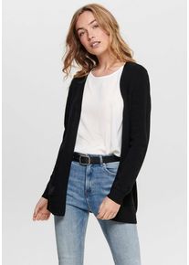 Strickjacke Only "ONLLESLY &ndash; Cardigan mit Taschen und figurumspielender Form", Damen, Gr. M, schwarz, Feinstrick, Obermaterial: 50% Viskose, 27% Nylon, 23% Polyester, unifarben, figurumspielend lang, V-Ausschnitt, Rippstrickb&uuml;ndchen, Strickjacken Strickjacke, figurumspielend, casual, Feinstrick, Viskosemischung, V-Ausschnitt, Topseller