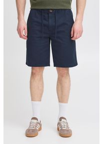 Shorts Blend "BHMORGAN-shorts", Herren, Gr. S, N-Gr, blau (marineblaus), Web, Obermaterial: 97% Baumwolle, 3% Elasthan, unifarben, regular fit kn&ouml;chellang, Hosen Shorts