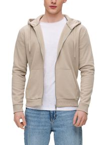 Kapuzensweatshirt QS, Herren, Gr. XL, beige, Sweatware, Obermaterial: 60% Baumwolle, 40% Polyester, unifarben, regular fit normal, ohne Ausschnitt, Rippb&uuml;ndchen, Sweatshirts Kapuzensweatshirt, mit Kapuze