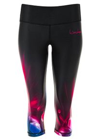 Leggings WINSHAPE "AEL202-COSMIC", Damen, Gr. XXL, Normalgr&ouml;&szlig;en, schwarz (cosmic), 80% Polyester, 20% Elasthan, Hosen Leggings, Capri-Leggings mit Anti-Rutsch-Effekt