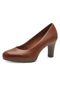 Pumps Tamaris, Damen, Gr. 39, braun (cognac used), Leder, Schuhe Pumps, Trichterabsatz, Abendschuh, Festtagsschuh in klassischer Form