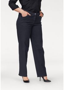 Straight-Jeans KjBRAND "Babsie", Damen, Gr. 46, N-Gr, blau (marine), Denim/Jeans, Obermaterial: 98% Baumwolle, 2% Elasthan, unifarben, straight fit, Jeans Straight-Jeans, mit weitem Oberschenkel