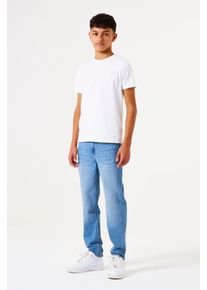 Dad-Jeans Garcia "Dalino", Jungen, Gr. 140, N-Gr, blau (med used 6656), Denim/Jeans, Obermaterial: 99% Baumwolle, 1% Elasthan, lang, Jeans Dad-Jeans, for Boys, mit Destroyed Effekten