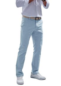 Chinohose John Devin "regular-fit, lange Oxford Hose", Herren, Gr. 36, L&auml;nge 30, blau (hellblau), Web, Obermaterial: 98% Baumwolle, 2% Elasthan, unifarben, regular fit lang, Hosen Chinohose, aus elastischer Baumwoll-Qualit&auml;t, Topseller