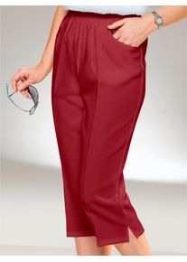Caprihose Classic Basics, Damen, Gr. 46, Normalgr&ouml;&szlig;en, rot, 100% Polyester, unifarben, 3/4-L&auml;nge, Hosen Caprihose