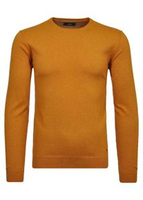 Rundhalspullover Ragman, Herren, Gr. 58, gelb (k&uuml;rbis, 536), Strick, 95% Baumwolle 5% Cashmere, Rundhals, Pullover Rundhalspullover