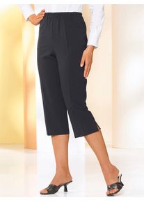 Caprihose Classic Basics, Damen, Gr. 46, Normalgr&ouml;&szlig;en, schwarz, 100% Polyester, unifarben, 3/4-L&auml;nge, Hosen Caprihose