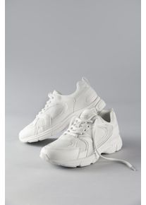 Sneaker ANISTON SHOES, Damen, Gr. 41, silber (wei&szlig;, silberfarben), Lederimitat, Textil, Schuhe Sneaker, Freizeitschuh, Halbschuh, Schn&uuml;rschuh - NEUE KOLLEKTION