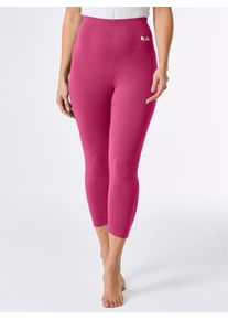 Leggings feel good, Damen, Gr. 44/46, Normalgr&ouml;&szlig;en, pink (fuchsia), 95% Baumwolle, 5% Elasthan, unifarben, Hosen Leggings