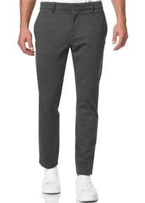 Anzughose INDICODE "INRoedekro", Herren, Gr. 38, L&auml;nge 34, grau (charcoal mix), Web, Obermaterial: 65% Polyester, 35% Baumwolle, unifarben, slim fit kn&ouml;chellang, Hosen Anzughose, gepflegter Look mit gerade geschnittener Beinform